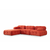 ATELIER DEL SOFA Ugaona garnitura Doblo 3 Seater with Pouffe ( L1 O1 1R Pouffe) Red