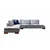 Atelier del Sofa Ugaona garnitura Tulip 97x80x193cm Tamnosiva