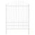 Vrtna Ograda 2 pcs Bijelo 170 x 225 cm Čelik s prahom premazan