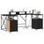 Stol s policom Crni hrast 182 x 101 x 87,5 cm Konstruirano drvo