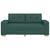 vidaXL Dvosed temno zelen 180x77x82 cm blago