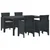 Vrtni set za objed 5 pcs Antracit Polt ratan