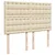 Vidaxl Box spring postelja z vzmetnico krem 160x200 cm blago