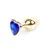 Gardj Europe Plug-Jewellery Gold Srce PLUG – temno modro
