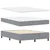 Vidaxl LED Box Spring Postelja Svetlo siva 160 x 200 cm blago