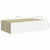 Zidna polica s ladicama hrast i bijela 40x23,5x10 cm MDF