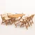 Hanah Home Baštenski set sto i 4 stolice Bež