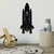 Wallity Zidna dekoracija Space Shuttle, 60 x 27 cm, Crna