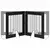 Vrata za pse s postoljem 6 pcs Crni hrast 80 x 80 cm