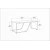 Hanah Home Klub sto Wendy 120x48x60cm Belo-Zlatni