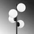 Aberto Design Podna lampa Faze-NT-115-1, 130 cm, 4 x E27, Crna