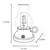 Globo 58016B - LED prigušiva punjiva dodirna stolna lampa PETRO LED/1W/3,7V 1200 mAh zelena