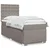 vidaXL Box spring postelja z vzmetnico taupe 90x190 cm blago