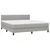 Vidaxl Box spring postelja z vzmetnico LED sv. siva 180x200 cm blago