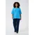 KAFFE CURVE Pulover Sylvia progasto modra