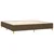 vidaXL Box spring postelja z vzmetnico LED temno rjava 200x200cm blago