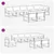 Set vanjskih sofa s jastukom 8 pcs Prirodna i crna