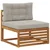 Set vanjskih sofa 7 pcs Prirodna i svjetlosiva Poliester