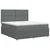 vidaXL Postelja boxspring z vzmetnico Temno siva 140 x 200 cm Blago