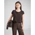 VERO MODA Majica VMAVA temno rjava