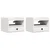 vidaXL Posteljne mize 2 pcs Bela 38 x 36 x 29.5 cm Masivno borovo les