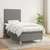 Vidaxl Box spring postelja z vzmetnico temno siva 100x200 cm blago