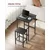 Songmics Set barske mize z 2 stoli jedilna miza 60x60x90 cm rjava črna