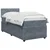 vidaXL Postelja boxspring z vzmetnico Temno siva 90 x 190 cm Žamet