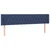 Vidaxl LED posteljno vzglavje modro 183x16x78/88 cm blago
