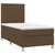 Krevet box spring s madracem LED tamnosmeđi 80 x 200 cm tkanina