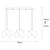 Opviq Luster Berceste 252 S1, Metalni, Crni
