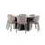 Venture Design Jedilna miza in komplet stolov Strada miza s 6 stoli Astoria 120x74 cm črno rjava