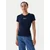 Tommy Jeans Majica ESSENTIAL mornarska/rdeča/bela