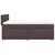Vidaxl Box spring postelja z vzmetnico temno rjava 140x200 cm blago