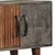 TV ormarić sivi 130 x 30 x 46 cm od grubog masivnog drva manga
