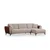 Atelier del Sofa Ugaona garnitura Aren 145x43x206cm Bež-Cimet