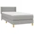 Vidaxl Box spring postelja z vzmetnico svetlo siva 80x200 cm blago