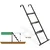 Lestev za trampolin Trampoline Ladder Exit Toys kovinska za okvir na višini 95-110 cm