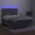 Vidaxl Box spring postelja z vzmetnico LED sv. siva 140x190 cm žamet
