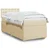 Vidaxl Box spring postelja z vzmetnico krem 80x200 cm blago