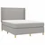 Vidaxl Box spring postelja z vzmetnico LED svetlo siva 140x190cm blago