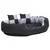 Dvostrani perivi jastuk za pse sivo-crni 110 x 80 x 23 cm