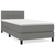 vidaXL Box spring postelja z vzmetnico temno siva 90x200 cm blago