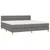 Vidaxl Box spring postelja z vzmetnico LED temno siva 200x200 cm blago