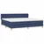 vidaXL Box spring postelja z vzmetnico modra 200x200 cm blago