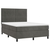 Krevet box spring s madracem LED tamnosivi 140x190 cm baršun