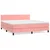 shumee Box spring postelja z vzmetnico roza 180x200 cm žamet