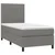 Vidaxl Box spring postelja z vzmetnico LED temno siva 90x200 cm blago