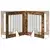 Vrata za pse s postoljem 2 pcs Dimljeni hrast 80 x 80 cm