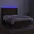 Greatstore Box spring postelja z vzmetnico LED temno rjava 140x190cm blago